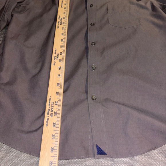 UNTUCKit Mens Slim Fit Wrinkle Free Cotton Button Down Shirt Gray Large - Picture 3 of 6